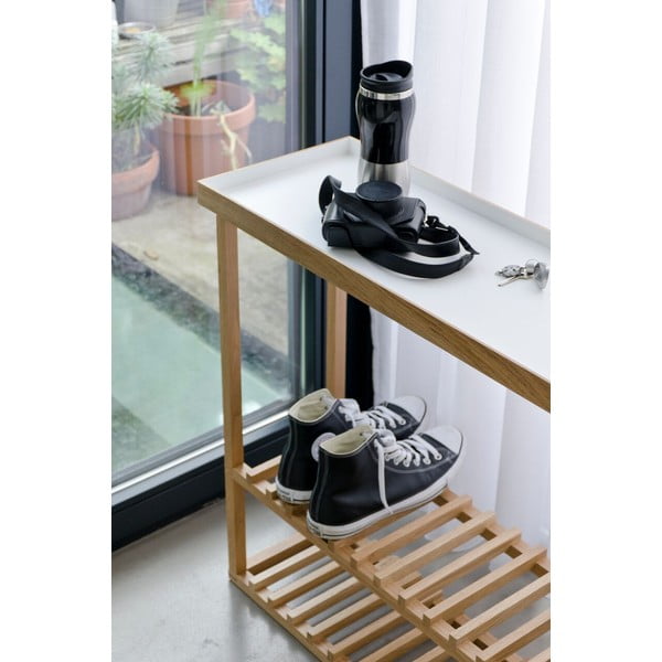 Scarpiera/tavolino con piano Storage bianco Hello - Wireworks-image-1