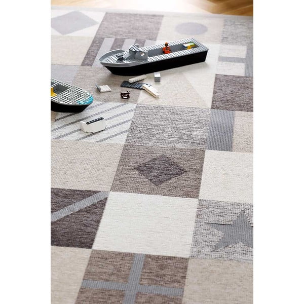 Tappeto per bambini marrone e beige 200x140 cm Laeva - Narma-image-4