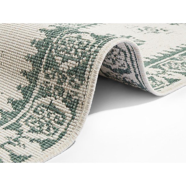Tappeto per esterni verde e crema , 80 x 350 cm Duque - NORTHRUGS-image-1