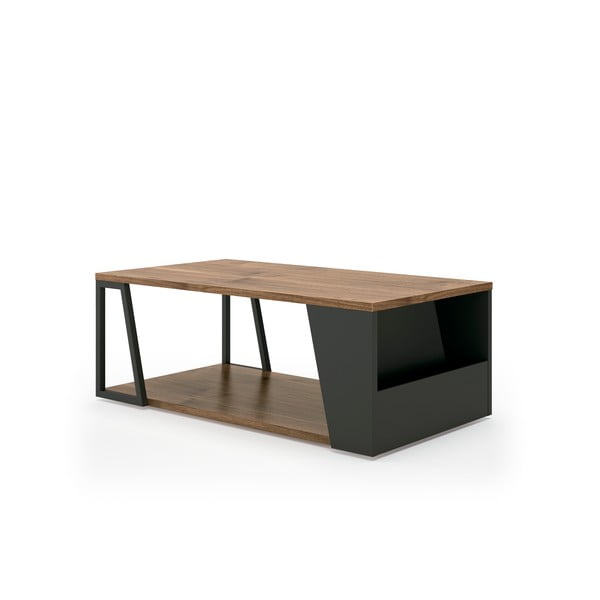 Tavolino con piano in legno di noce 100x55 cm Albi - TemaHome-image-2