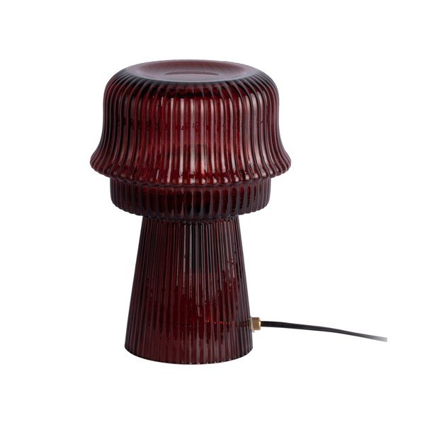 Lampada da tavolo burgundy in vetro (altezza totale 26 cm) Cadiz – Leitmotiv