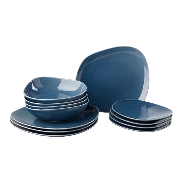 Set di 12 piatti in porcellana azzurra Villeroy & Boch Like Organic - like | Villeroy & Boch