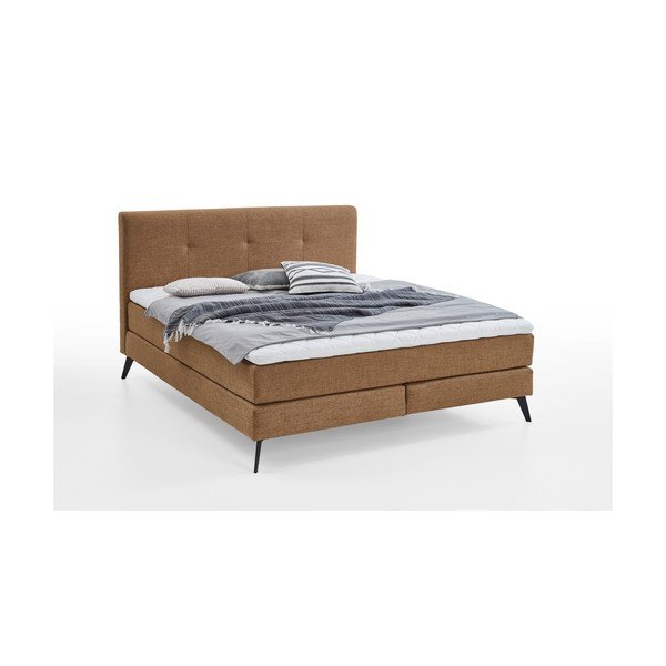 Letto boxspring marrone 180x200 cm ANCONA – Meise Möbel-image-4
