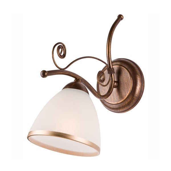 Lampada da parete bianca/marrone Retro Ii – LAMKUR