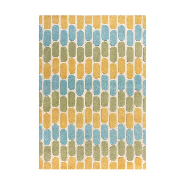 Tappeto in lana giallo/verde 160x230 cm Fossil - Flair Rugs