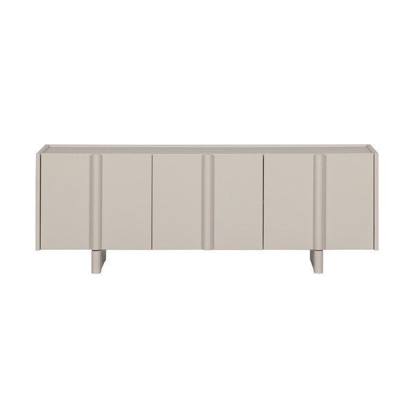 Mobile TV grigio chiaro in pino massiccio 152x53x46 cm Basu – WOOOD