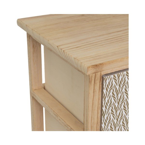 Cassettiera alta in legno massiccio di pavlovnia in colore naturale 40x73 cm - Casa Selección-image-2
