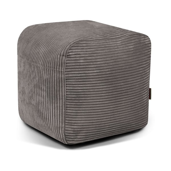 Puof a sacco grigio scuro con rivestimento in velluto a coste Plus 50 Lounge – SLOWDOWN