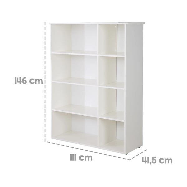 Libreria per bambini bianca 111x146 cm Sylt - Roba-image-3