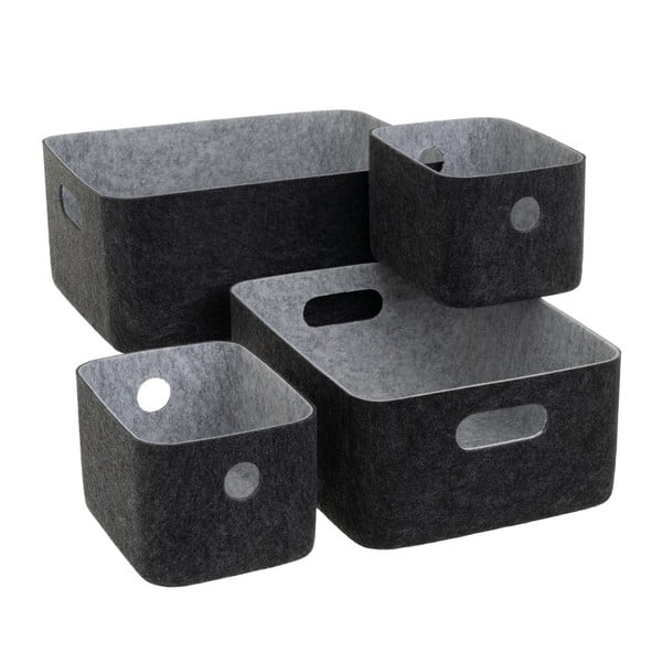 Set di cesti in tessuto 4 pz 36x27x16 cm – Casa Selección