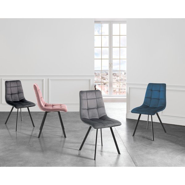 Sedie da pranzo in set blu in velluto 2 pz Toffee – Tomasucci-image-4