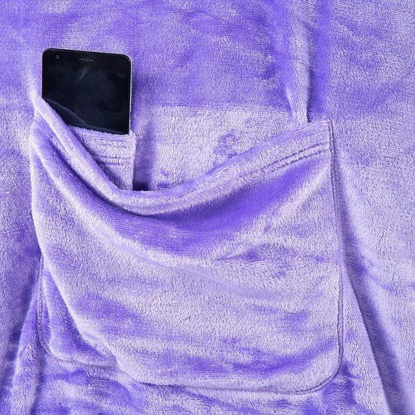 Coperta TV in microfibra viola chiaro, 170 x 200 cm Lazy - DecoKing-image-3