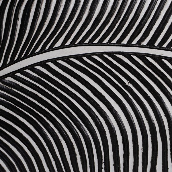 Vassoio decorativo in poliresina 16x37 cm B&W - Ixia-image-1