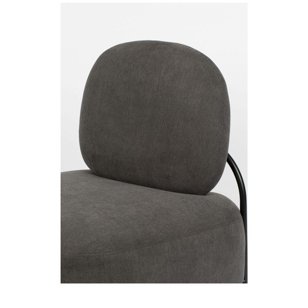 Poltrona grigio scuro Polly - White Label-image-1