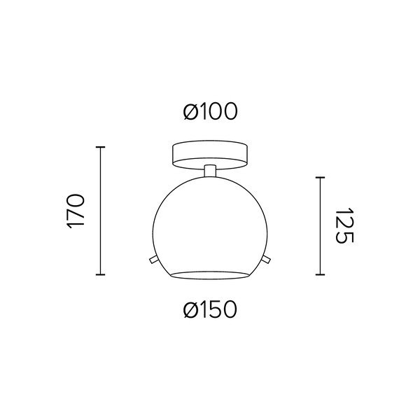 Lampada da soffitto bianca MYOO Matte, ø 15 cm Myoo - Sotto Luce-image-2