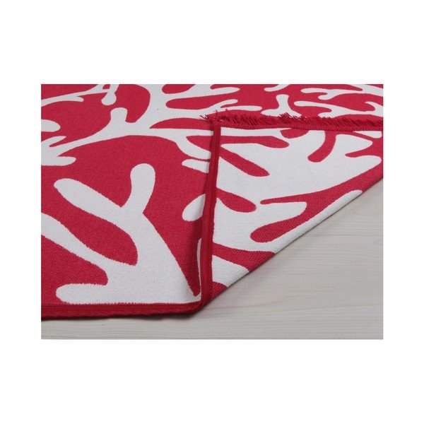 Tappeto bifacciale rosso e bianco Coral Reef, 120 x 180 cm - Cihan Bilisim Tekstil-image-4