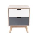 Cassettiera in legno di Paulownia con 2 cassetti Snap - Leitmotiv