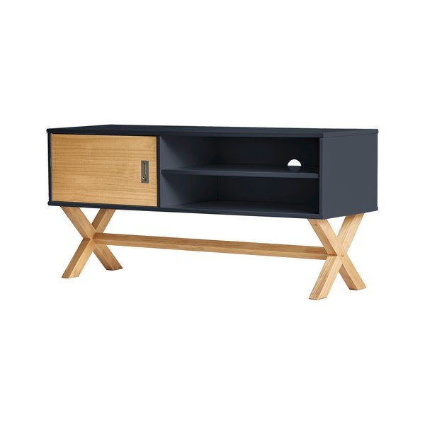 Tavolo TV grigio antracite Leidi, 110 x 52 cm - Marckeric-image-4