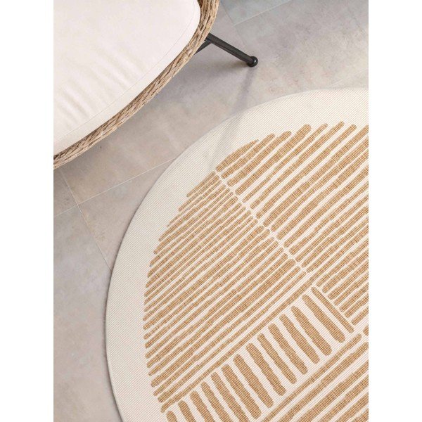 Tappeto da interno/esterno rotondo color crema/di colore naturale ø 160 cm Haringey Bounds – Ted Baker-image-3