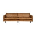 Divano in pelle riciclata marrone cognac , 277 cm Rodeo - BePureHome