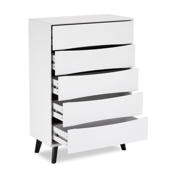 Cassettiera alta bianca 80x117 cm Lyon - Furnhouse-image-3