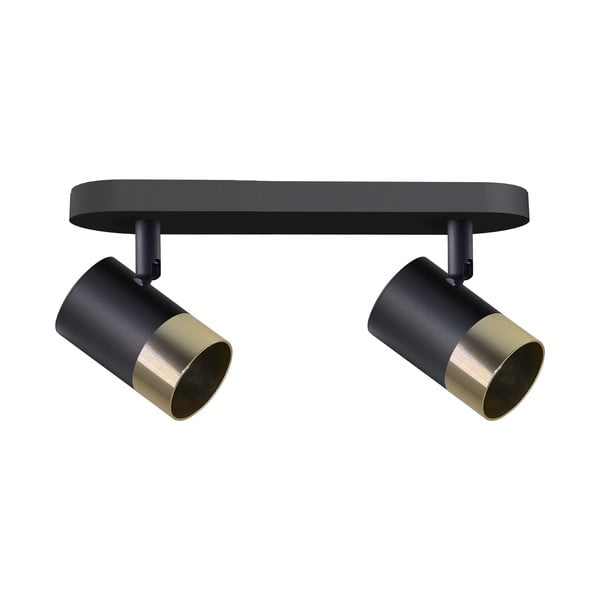 Lampada da soffitto con paralume in metallo nero-oro 34x5,5 cm Tobi - Candellux Lighting