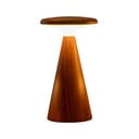Lampada da tavolo LED colore naturale scuro con paralume in legno (altezza totale 14 cm) Sylva – Gingko