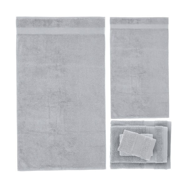Set di asciugamani per viso e corpo tipo terry grigio chiaro in cotone 6 pz Anti-Bacterial – Catherine Lansfield-image-2