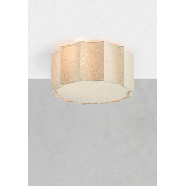 Plafoniera beige in metallo con paralume in tessuto ø 35 cm Olea – Markslöjd-image-1