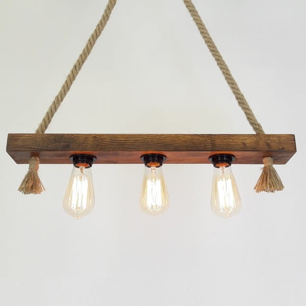 Lampada a sospensione da soffitto in legno Kutuk - Opviq lights-image-1