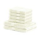 Set di 2 asciugamani beige chiaro e 4 asciugamani ecrù Bamby - DecoKing