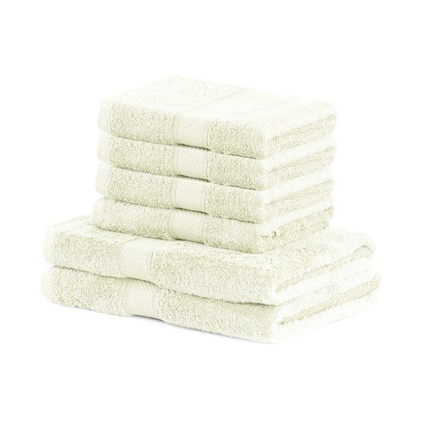 Set di 2 asciugamani beige chiaro e 4 asciugamani ecrù Bamby - DecoKing