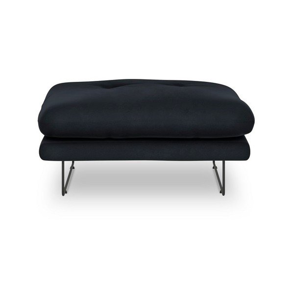Tmavě modrý puf se sametovým potahem Windsor & Co Sofas Gravity