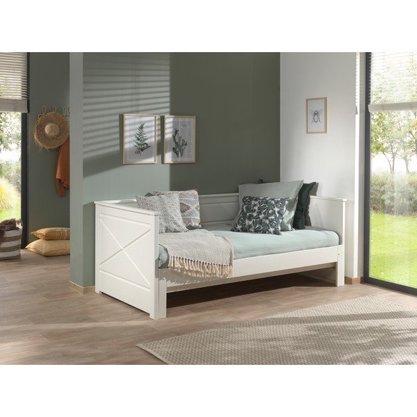 Letto per bambini bianco con letto estraibile 180x200/90x200 cm PINO - Vipack-image-4