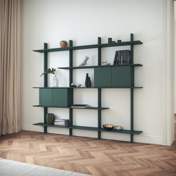 Scaffale modulare verde 224x190 cm Bridge - Tenzo-image-3
