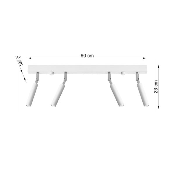 Faretto bianco 3x60 cm Tiden – Sollux-image-2