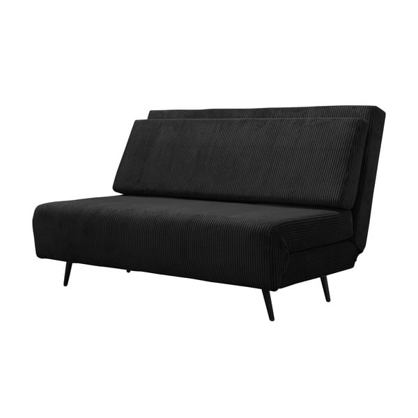 Divano letto in velluto a coste antracite 140 cm Mallory - Støraa-image-2