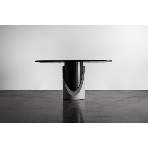 Tavolo da pranzo con piano in rovere 140x140 cm Sharp - Lyon Béton-image-1