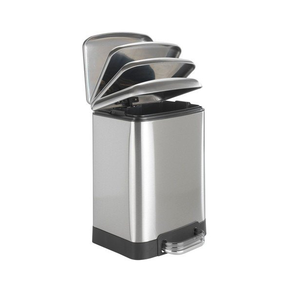 Cestino a pedale in argento Studio, 6 l - Wenko-image-1