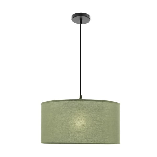 Lampadario verde con paralume in tessuto ø 40 cm Shanti – Candellux Lighting-image-4