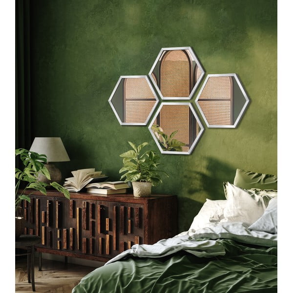 Specchi da parete in set da 4 35x40 cm Heksagon  -image-1