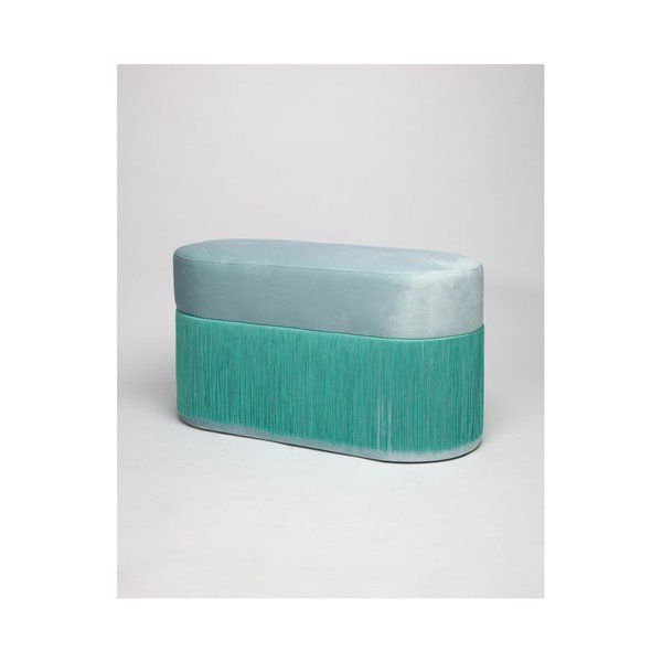 Pouf con rivestimento in velluto - Velvet Atelier-image-1