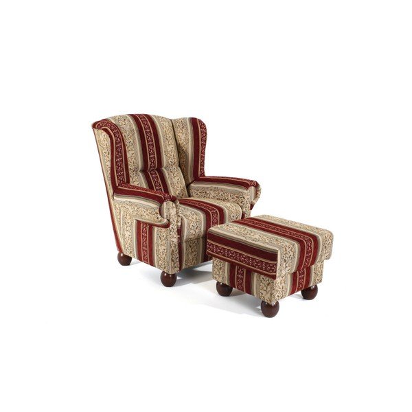 Poltrona a motivi rossi Monarch Chenille - Max Winzer-image-1