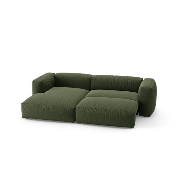 Divano angolare componibile verde allungabile (con penisola a sinistra/con chaise lounge) – Micadoni -image-4