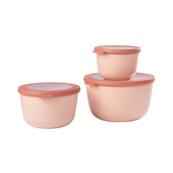 Set di 3 scatole per snack Cirqula rosa Nordic - Mepal-image-1