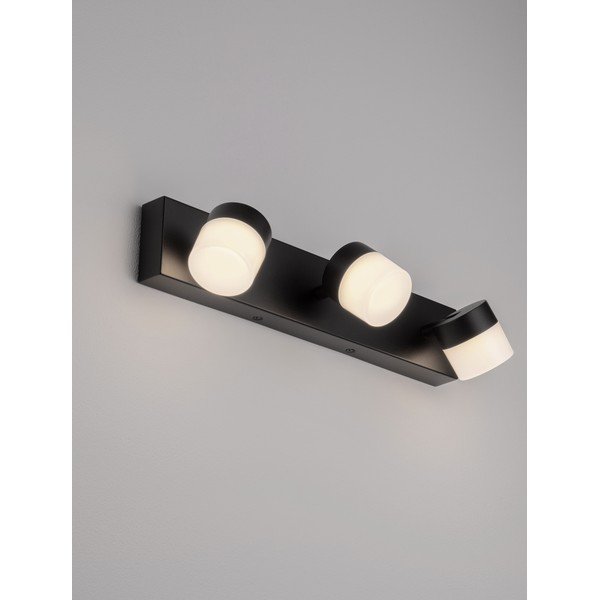Lampada da parete LED nera opaca in alluminio Teko – Nova Luce-image-1
