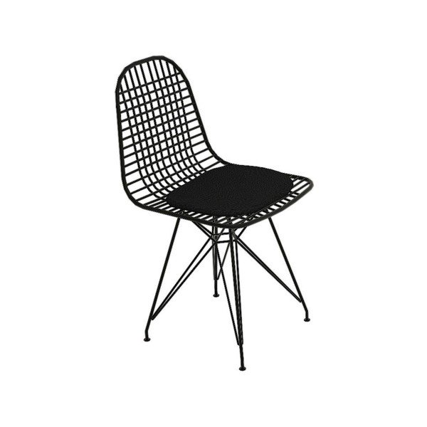 Sedie da pranzo in metallo nero in un set di 2 Kafes - Kalune Design