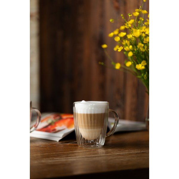 Tazze in set per cappuccino in vetro 2 pz 250 ml Livio Duo – Vialli Design-image-1