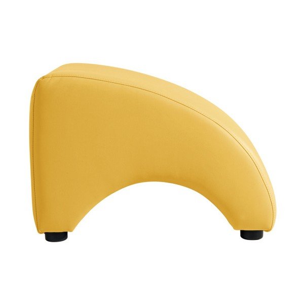 Sgabello Brandford in similpelle gialla - Max Winzer-image-1