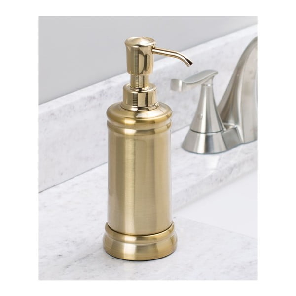Distributore di sapone in acciaio inox color oro Sutton - iDesign-image-2